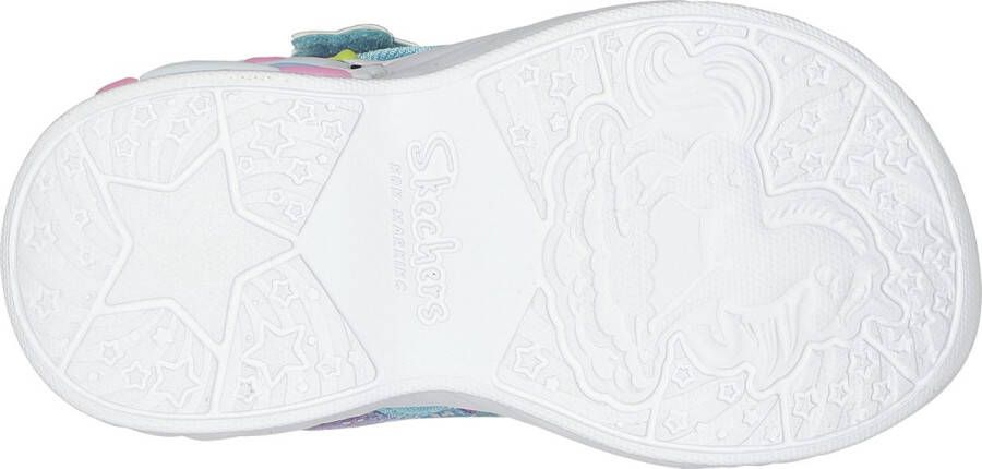 Skechers Unicorn Dreams sandalen blauw roze Meisjes Textiel Dierenprint 30 - Foto 7