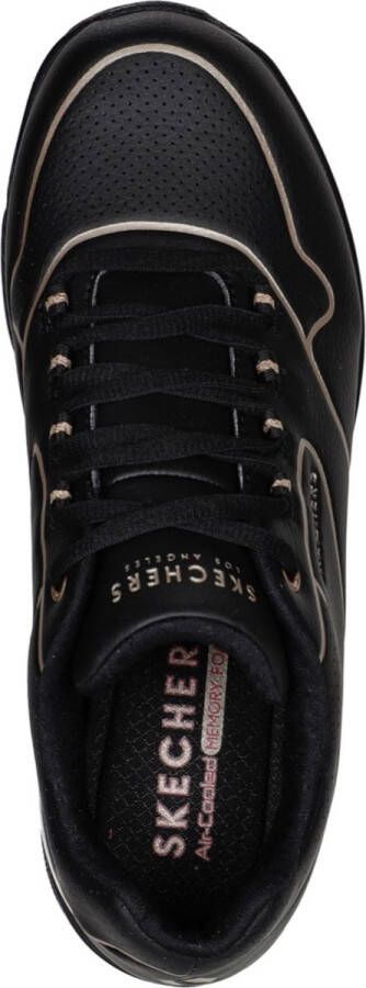 Skechers Uno 2 Golden Trim Heren Sneakers Zwart