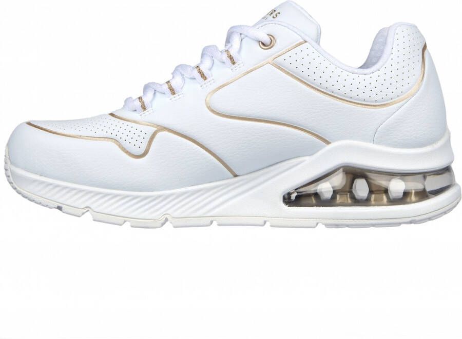 Skechers Uno 2 Golden Trim Sneakers Laag Wit