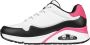 Skechers Uno Stand on Air wit zwart sneakers dames (155593 WNPK) - Thumbnail 12