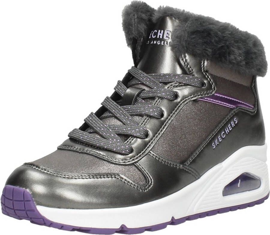 Skechers Uno Cozy On Air Meisjes Sneakers Gunmetal