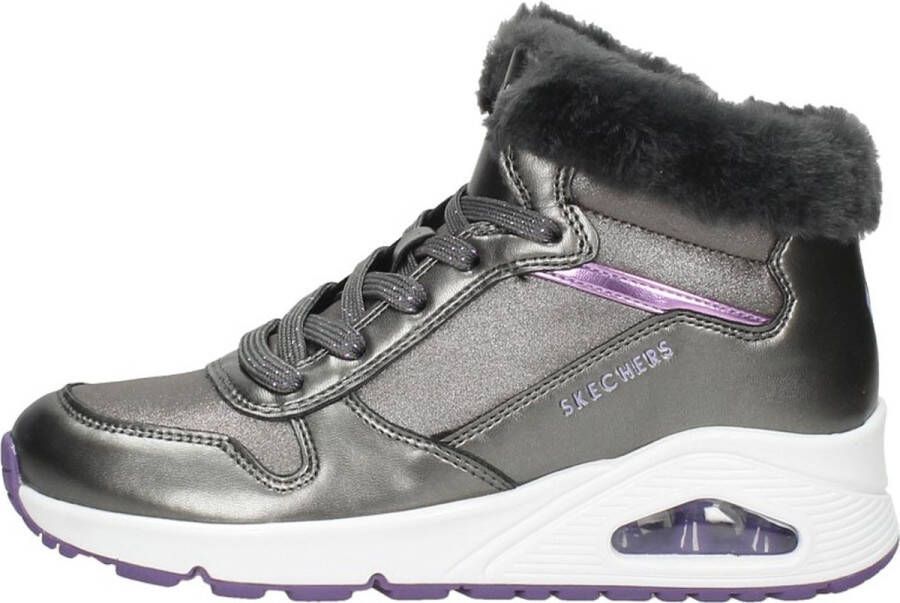 Skechers Uno Cozy On Air Meisjes Sneakers Gunmetal