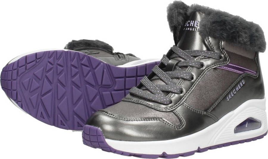 Skechers Uno Cozy On Air Meisjes Sneakers Gunmetal