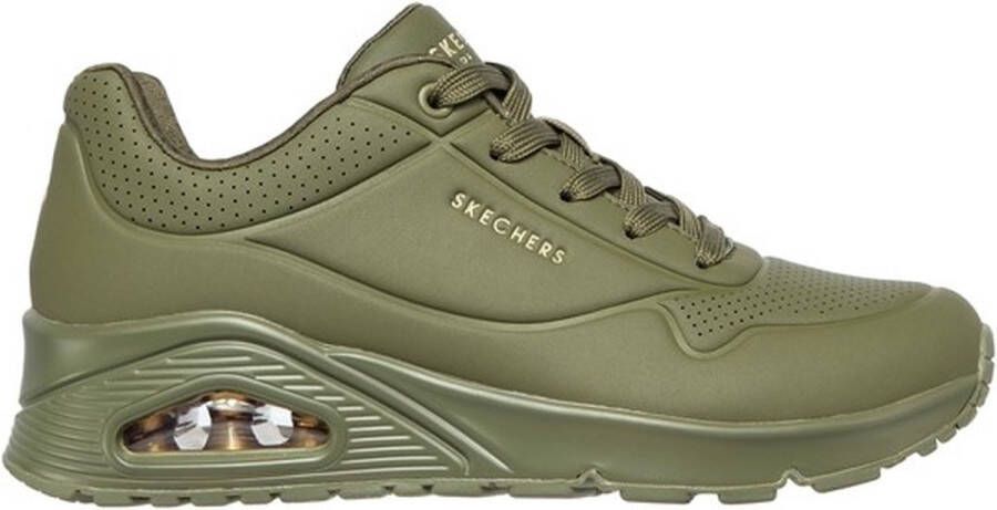 Skechers UNO Dames Sneakers Olijf Groen