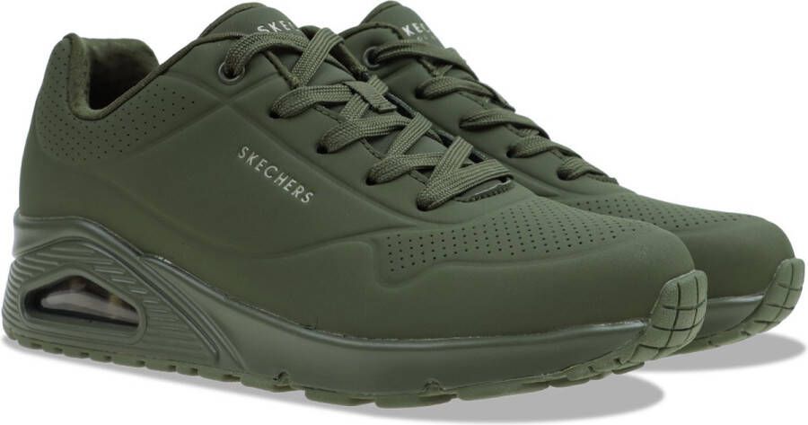 Skechers UNO Dames Sneakers Olijf Groen