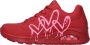 Skechers Sneakers UNO DRIPPING IN LOVE met hart-graffiti-print vrijetijdsschoen lage schoen veterschoen - Thumbnail 19