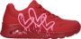 Skechers Sneakers UNO DRIPPING IN LOVE met hart-graffiti-print vrijetijdsschoen lage schoen veterschoen - Thumbnail 24