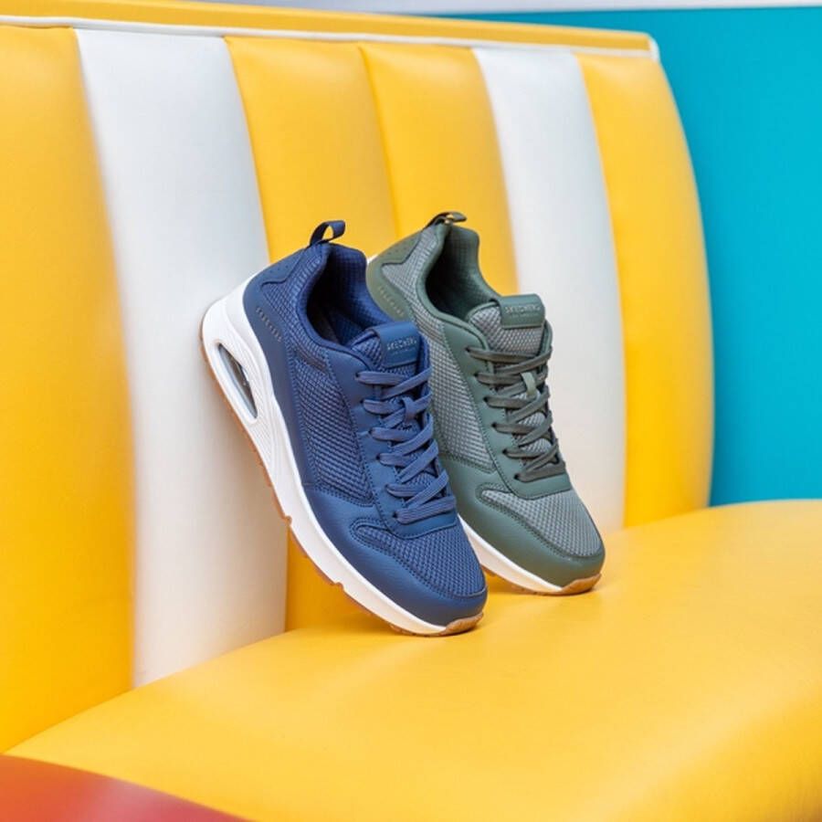 Skechers Uno Fastime sneakers groen Imitatieleer