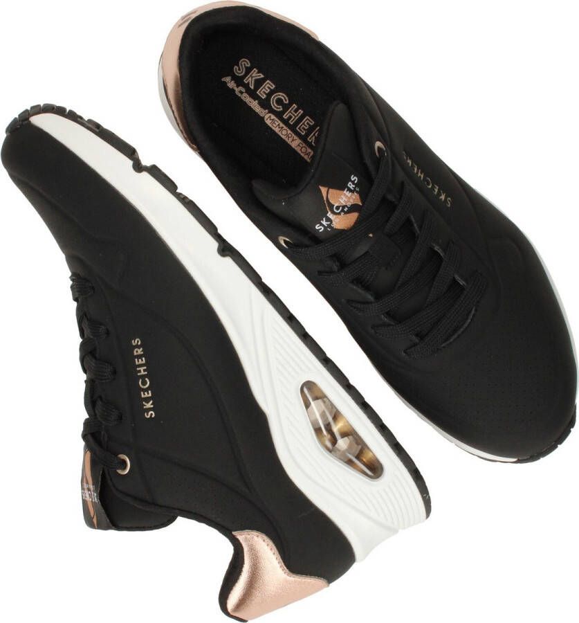 Skechers Uno Golden Air Dames Sneakers Zwart