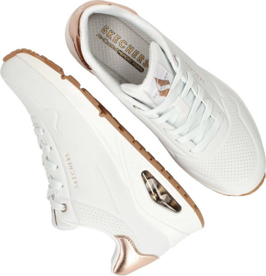 Skechers Uno Gouden Air Dames Sneakers Wit
