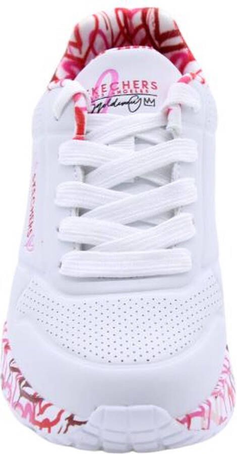 Skechers Uno Light kids sneaker Wit rood