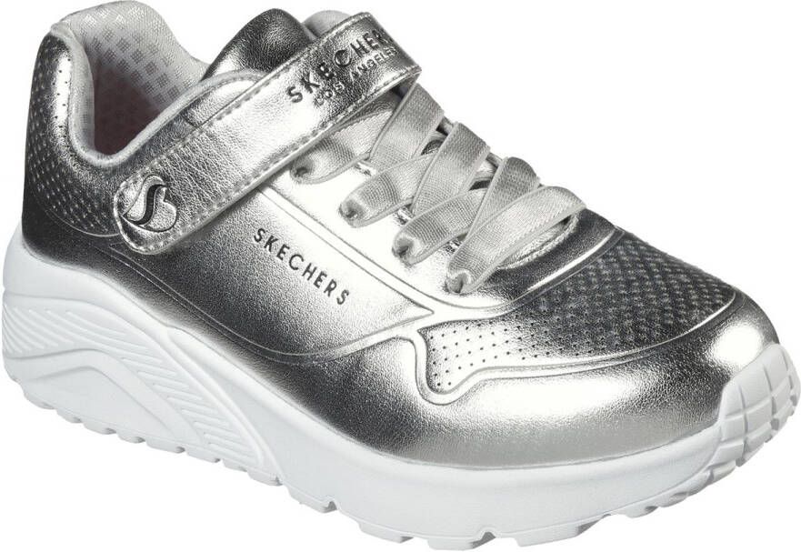 Skechers Uno Lite Chrome Steps Meisjes Sneakers Silver