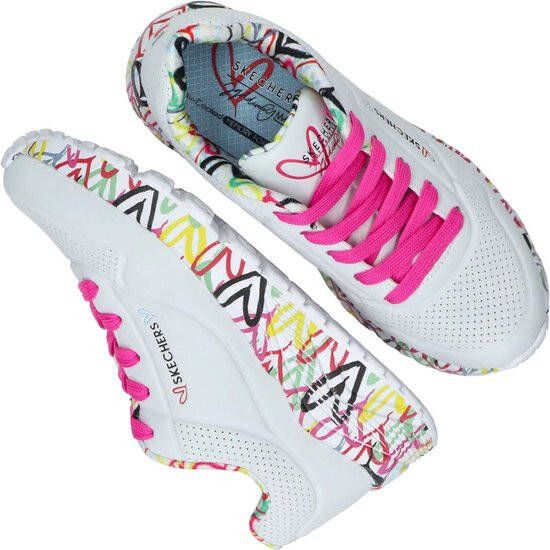 Skechers Uno Lite Meisjes Sneakers Wit Multicolour