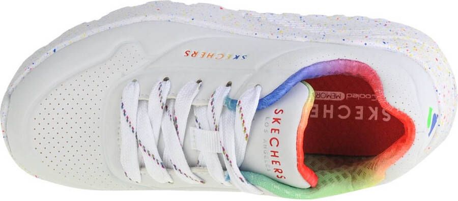 Skechers Uno Lite Rainbow Speckle 310456L WMLT voor meisje Wit Sneakers Sportschoenen - Foto 4