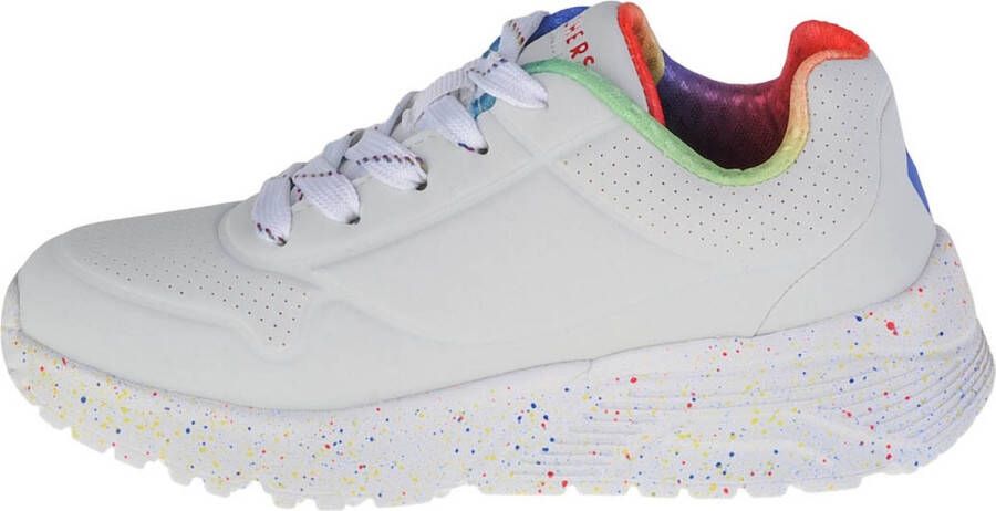 Skechers Uno Lite Rainbow Speckle 310456L WMLT voor meisje Wit Sneakers Sportschoenen - Foto 5