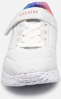 Skechers Uno Lite Rainbow Specks meisjes sneakers Wit Extra comfort Memory Foam