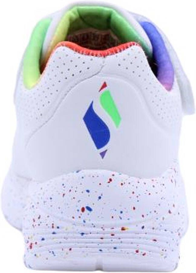 Skechers Uno Lite Rainbow Specks meisjes sneakers Wit Extra comfort Memory Foam