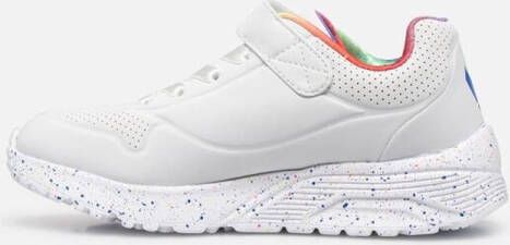 Skechers Uno Lite Rainbow Specks meisjes sneakers Wit Extra comfort Memory Foam