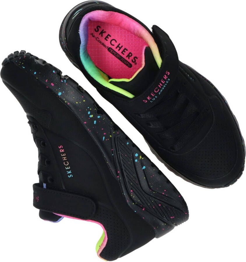 Skechers Uno Lite Rainbow Specks meisjes sneakers Zwart Extra comfort Memory Foam - Foto 12