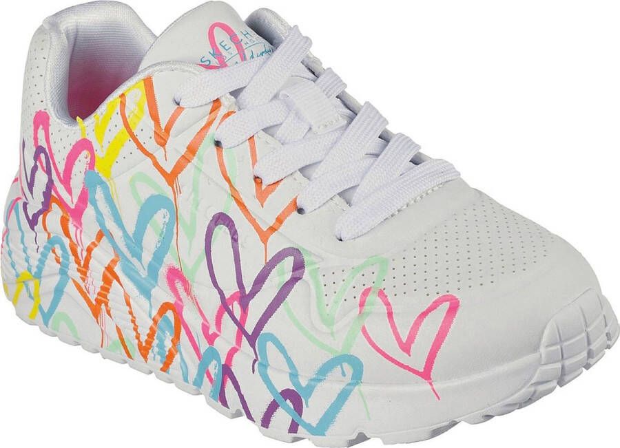 Skechers Uno Lite Spread The Love Meisjes Sneakers Wit Mutlicolour