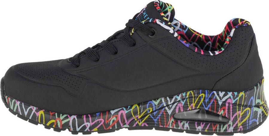 Skechers Uno-Loving Love 155506-BBK Vrouwen Zwart Sneakers