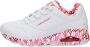 Skechers Sneakers met sleehak UNO-LOVING LOVE Vrijetijdsschoen lage schoen veterschoen met coole graffiti-print - Thumbnail 7