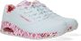 Skechers Sneakers met sleehak UNO-LOVING LOVE Vrijetijdsschoen lage schoen veterschoen met coole graffiti-print - Thumbnail 13