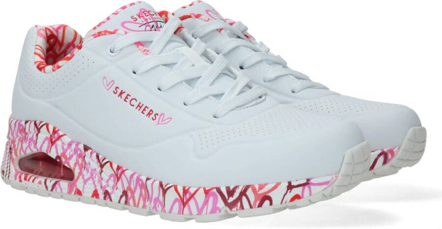 Skechers Uno Loving Love sneakers wit