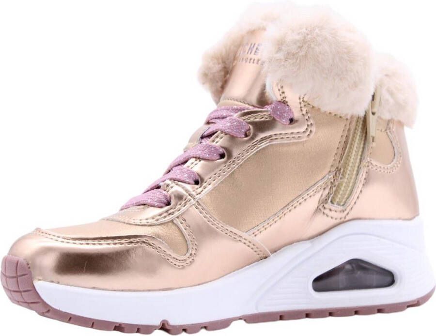 Skechers Uno hoge sneakers goud Meisjes Imitatieleer 34 - Foto 9