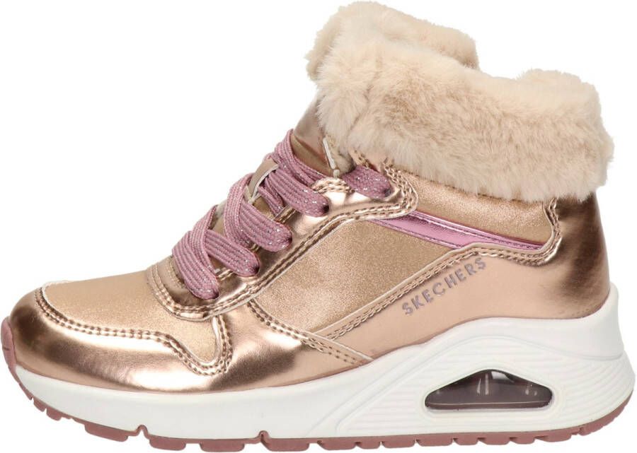 Skechers Uno hoge sneakers goud Meisjes Imitatieleer 34 - Foto 7