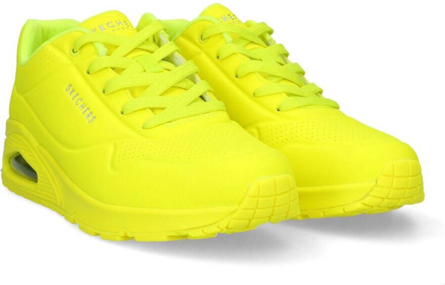 Skechers Uno Night Shades Dames Sneakers Geel