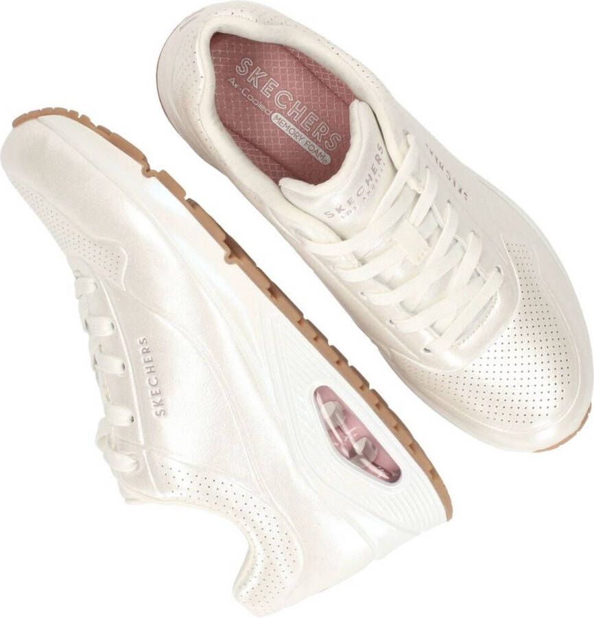 Skechers Uno Pearl Queen Dames Sneakers gebroken wit