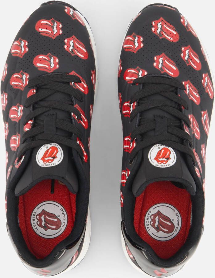Skechers Uno Say it Loud dames sneaker Zwart rood