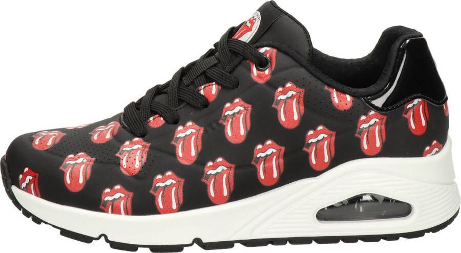 Skechers Uno Say it Loud dames sneaker Zwart rood
