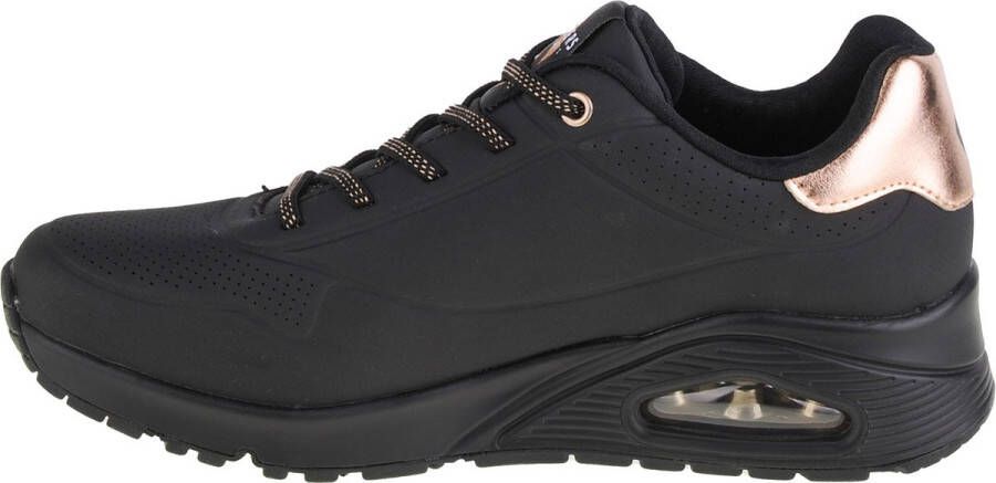 Skechers Uno-Shimmer Away 155196-BBK Vrouwen Zwart Sneakers