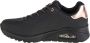 Skechers Uno-Shimmer Away 155196-BBK Vrouwen Zwart Sneakers - Thumbnail 4