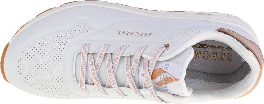 Skechers Uno-Shimmer Away 155196-WHT Vrouwen Wit Sneakers