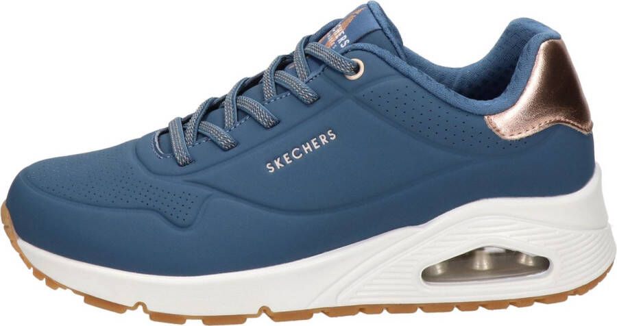 Skechers Uno-Shimmer Away dames sneakers blauw