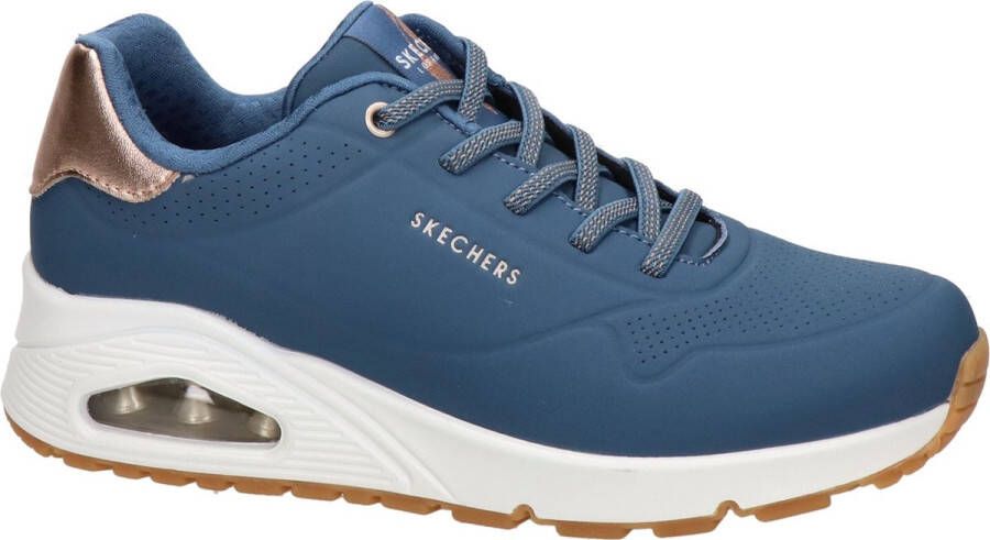 Skechers Uno-Shimmer Away dames sneakers blauw