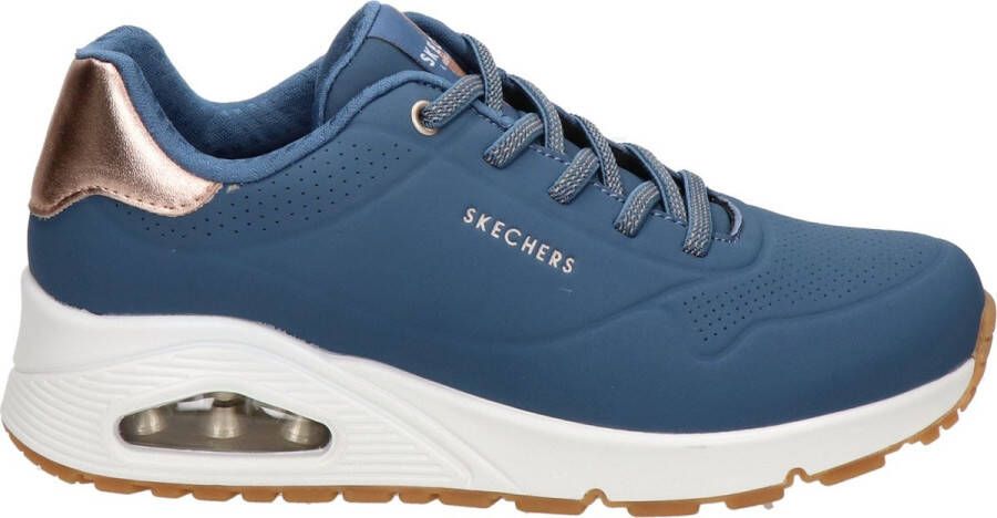 Skechers Uno-Shimmer Away dames sneakers blauw