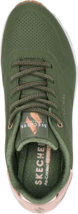 Skechers Uno Shimmer Away groen sneakers dames (155196 OLV)