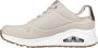 Skechers Uno Shimmer Away Natural Wandelsneakers Dames - Thumbnail 8