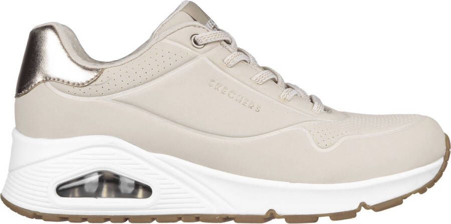 Skechers Uno Shimmer Away Natural Wandelsneakers Dames