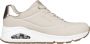 Skechers Uno Shimmer Away Natural Wandelsneakers Dames - Thumbnail 9
