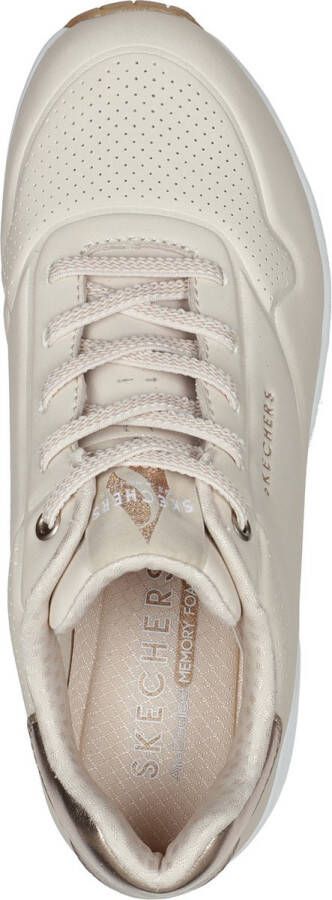 Skechers Uno Shimmer Away Natural Wandelsneakers Dames