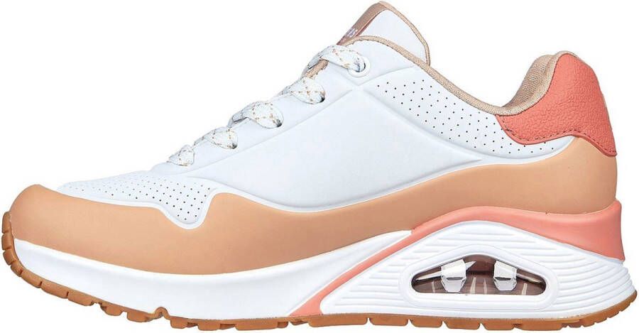 Skechers Uno Pop Color Fun wit tan sneakers dames (177121 WTAN) - Foto 4