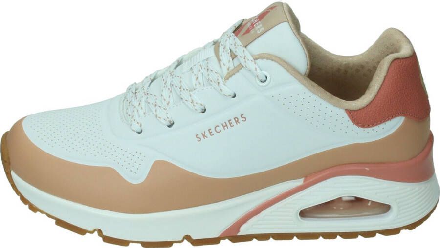 Skechers Uno Pop Color Fun wit tan sneakers dames (177121 WTAN) - Foto 7