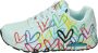 Skechers Sneakers met sleehak UNO-SPREAD THE LOVE Vrijetijdsschoen lage schoen veterschoen met coole graffiti-print - Thumbnail 10