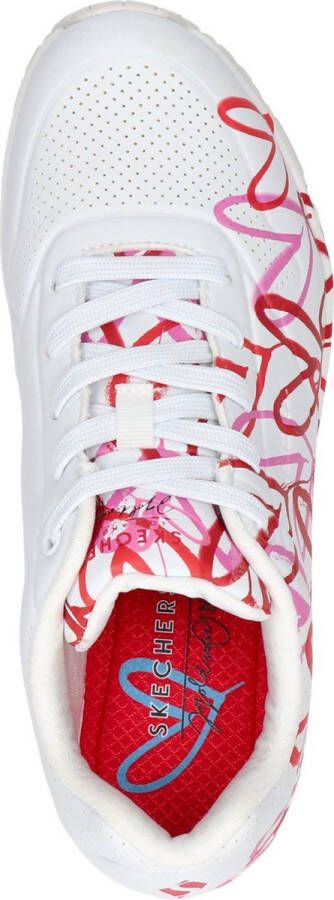 Skechers Sneakers met sleehak UNO-SPREAD THE LOVE Vrijetijdsschoen lage schoen veterschoen met coole graffiti-print - Foto 12