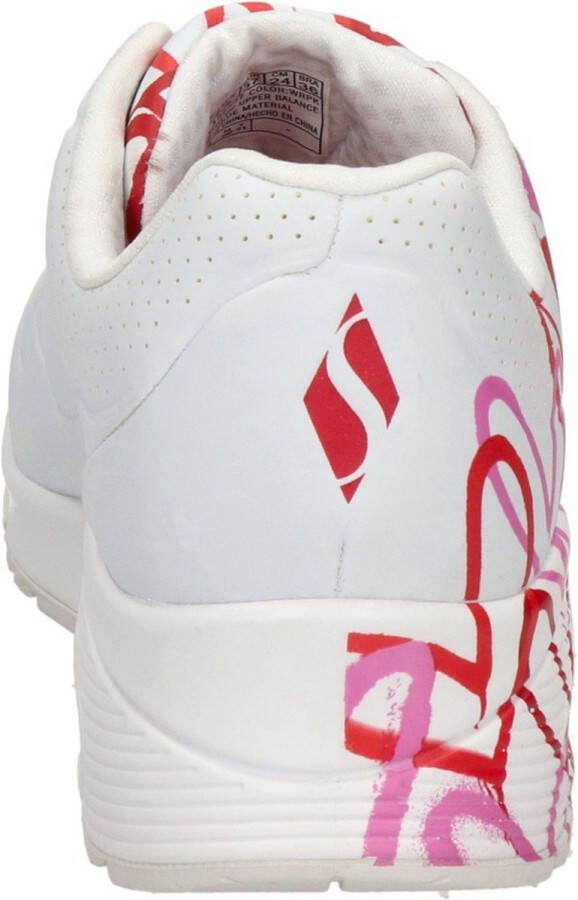 Skechers Sneakers met sleehak UNO-SPREAD THE LOVE Vrijetijdsschoen lage schoen veterschoen met coole graffiti-print - Foto 13